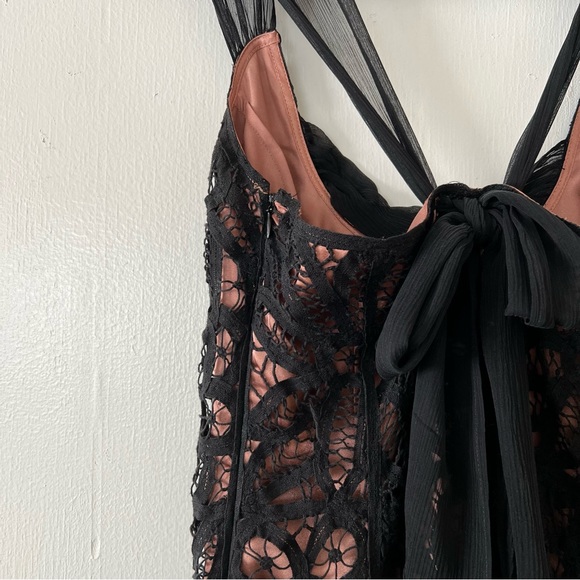 Vintage 90s Y2K Betsey Johnson Silk Crochet Dress - Picture 6 of 9